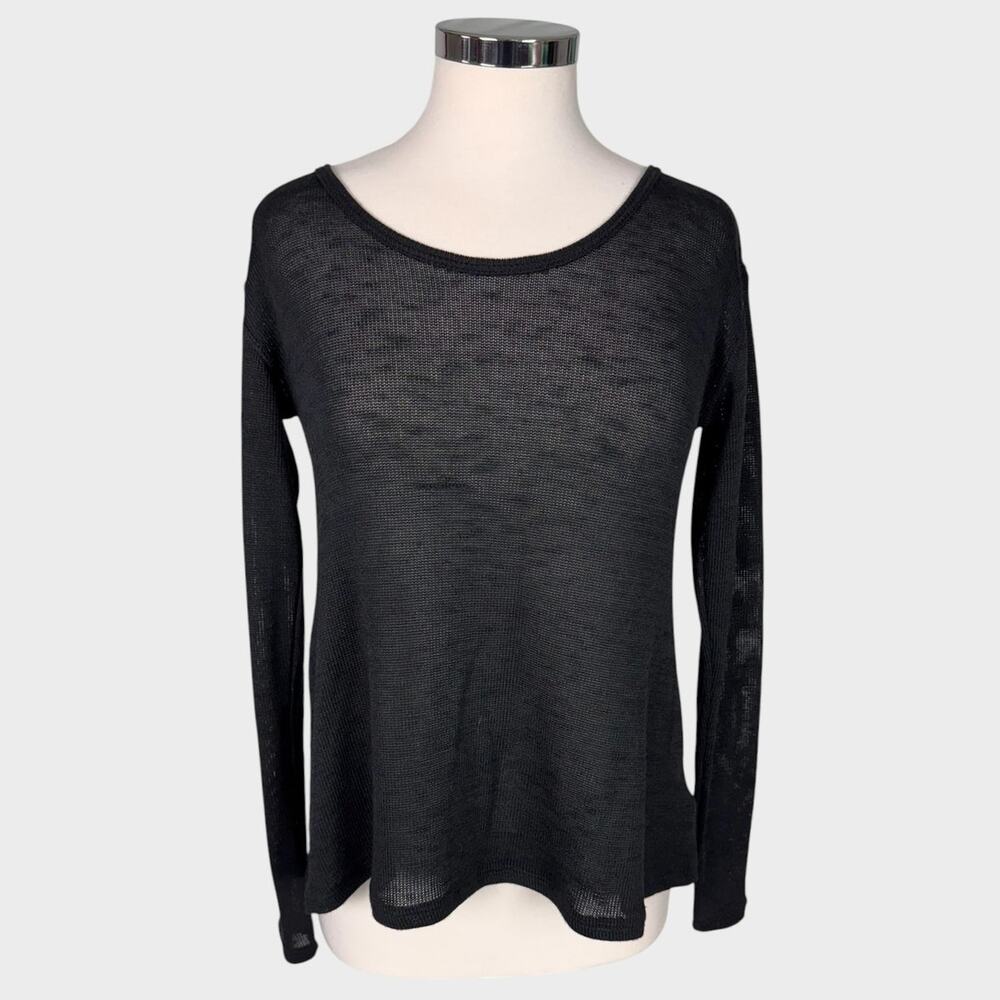 Aeropostale Small Polyester Rayon Spandex Thin Black Sweater